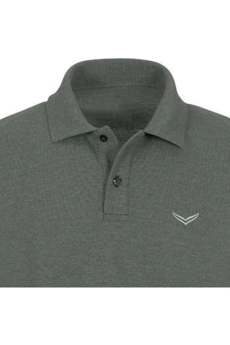 TRIGEMA Comfort Fit Poloshirt Oliv, Einfarbig 2 TRIGEMA Comfort Fit Poloshirt Oliv, Einfarbig – Bild 2