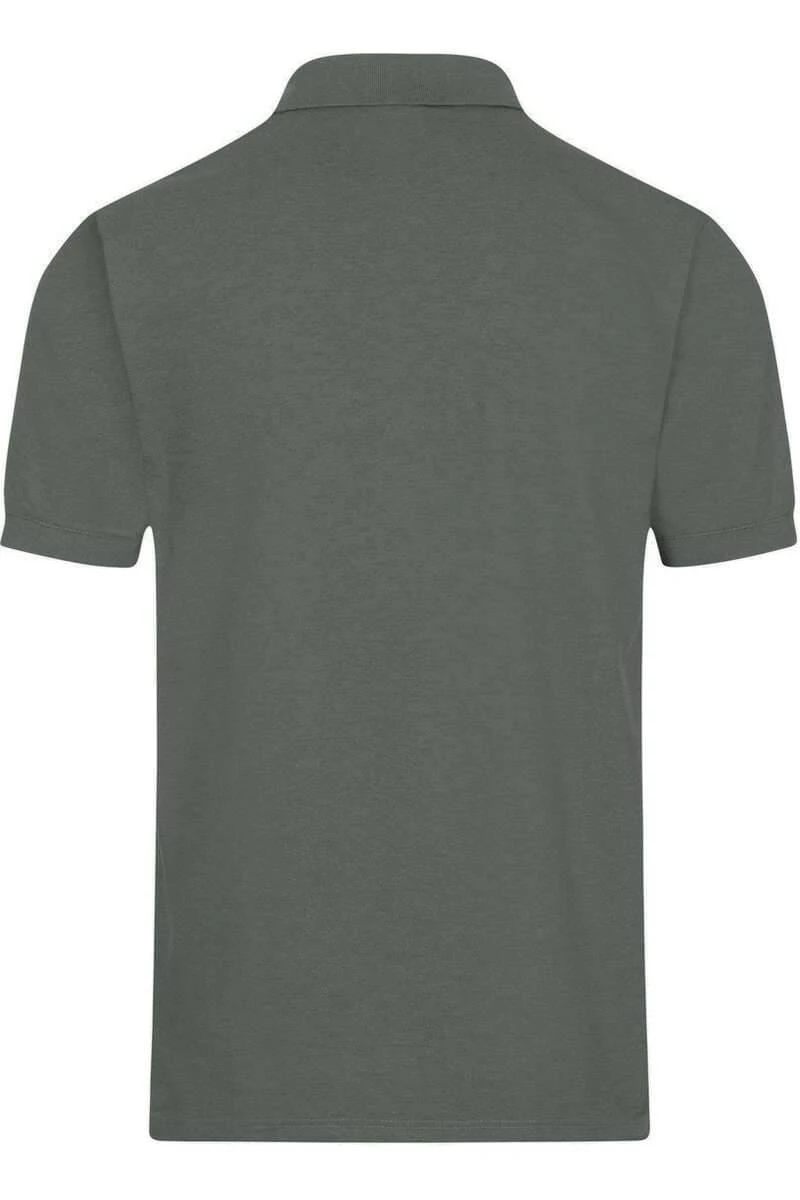 TRIGEMA Comfort Fit Poloshirt Oliv, Einfarbig 4 TRIGEMA Comfort Fit Poloshirt Oliv, Einfarbig – Bild 4