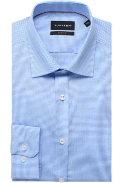Jupiter Slim Fit Hemd Blau/weiss, Kariert