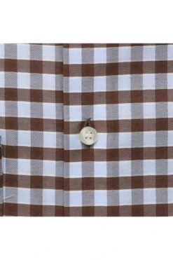 OLYMP Level Five Body Fit Hemd Braun, Kariert -Ausgewählte Bekleidungsgeschäfte 2808 08 28 3 800 1200x1200