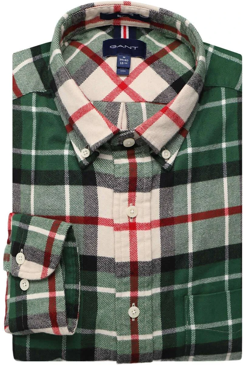 GANT Regular Fit Flanellhemd Grün, Kariert 1 GANT Regular Fit Flanellhemd Grün, Kariert