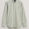 GANT Regular Fit Leinenhemd Grün, Einfarbig