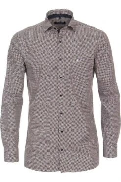 Casa Moda Comfort Fit Hemd Blau/rot, Gemustert