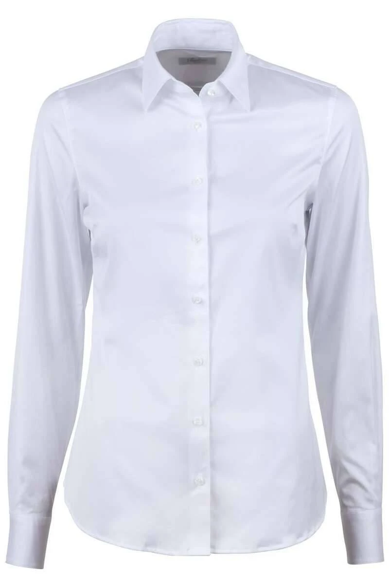Stenströms Sibylla Slimline Bluseweiss, Einfarbig 1 Stenströms Sibylla Slimline Bluseweiss, Einfarbig