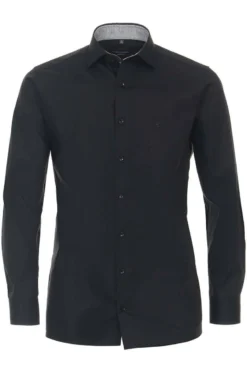 Casa Moda Modern Fit Hemd Schwarz, Einfarbig