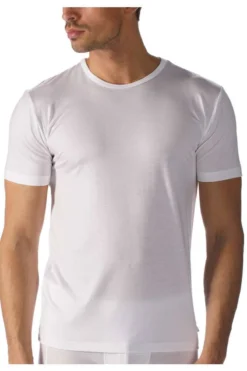 Mey NetworkRegular Fit T-Shirt Rundhals Weiss,Einfarbig