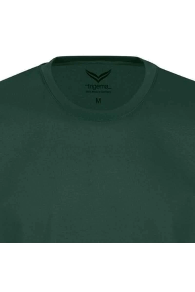 TRIGEMA Comfort Fit T-Shirt Rundhals Dunkelgrün,Einfarbig 2 TRIGEMA Comfort Fit T-Shirt Rundhals Dunkelgrün,Einfarbig – Bild 2