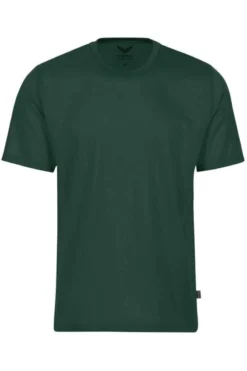 TRIGEMA Comfort Fit T-Shirt Rundhals Dunkelgrün,Einfarbig