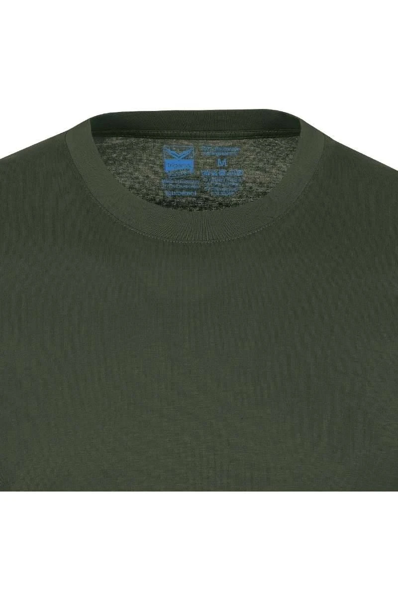 TRIGEMA Slim Fit T-Shirt Rundhals Khaki,Einfarbig 2 TRIGEMA Slim Fit T-Shirt Rundhals Khaki,Einfarbig – Bild 2