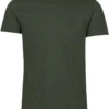 TRIGEMA Slim Fit T-Shirt Rundhals Khaki,Einfarbig