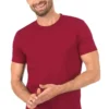 TRIGEMA Slim Fit T-Shirt Rundhals Rubin,Einfarbig