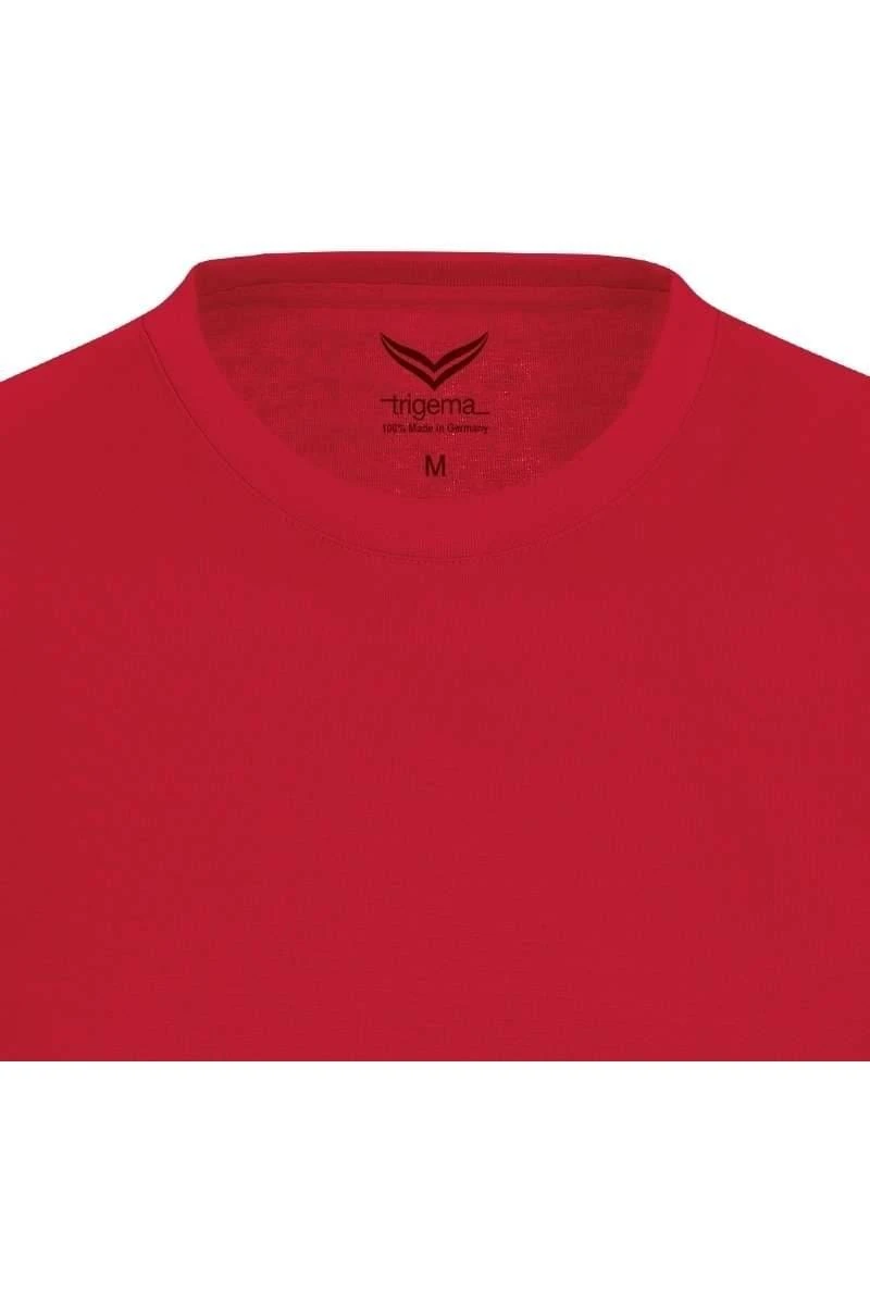 TRIGEMA Comfort Fit T-Shirt Rundhals Rot,Einfarbig 2 TRIGEMA Comfort Fit T-Shirt Rundhals Rot,Einfarbig – Bild 2
