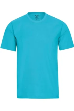 TRIGEMA Comfort Fit T-Shirt Rundhals Türkis,Einfarbig
