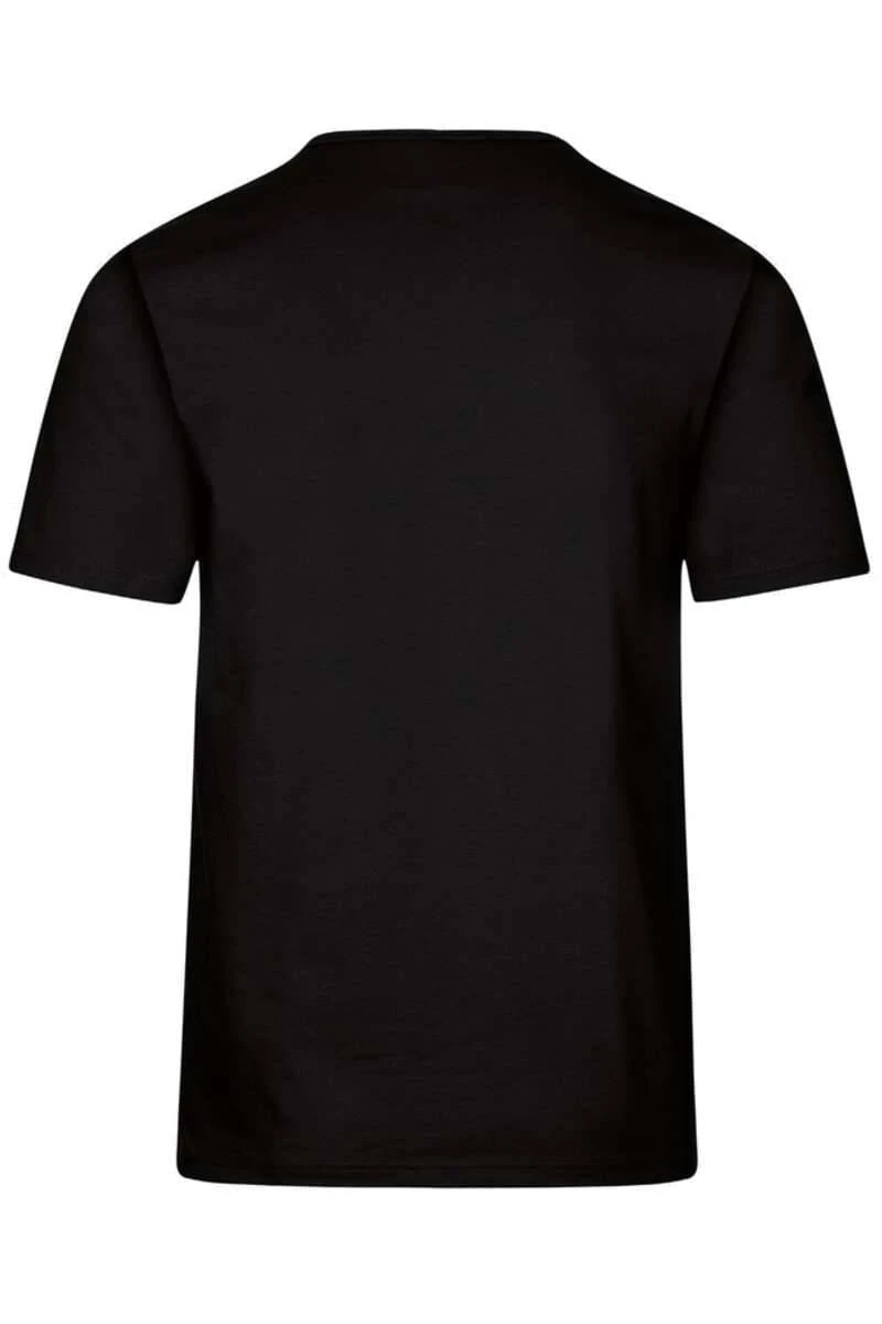 TRIGEMA Comfort Fit T-Shirt Henleykragen Schwarz,Einfarbig 4 TRIGEMA Comfort Fit T-Shirt Henleykragen Schwarz,Einfarbig – Bild 4
