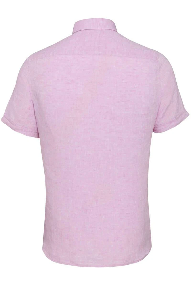 Pure Casual Slim Fit Leinenhemd Rosa, Einfarbig 6 Pure Casual Slim Fit Leinenhemd Rosa, Einfarbig – Bild 6