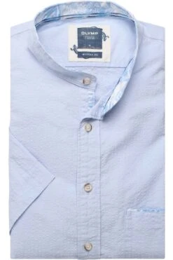 OLYMP Casual Modern Fit Hemd Hellblau, Gemustert