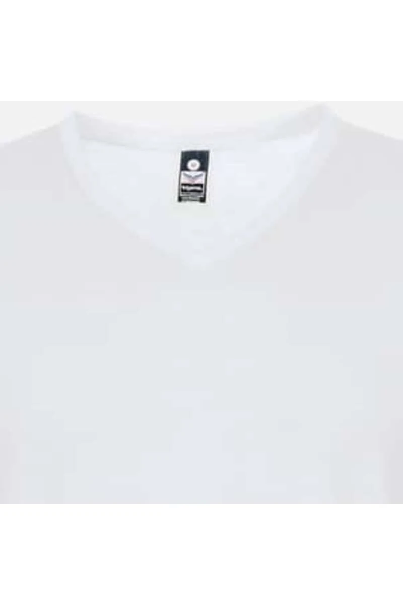 TRIGEMA Slim Fit T-Shirt V-Ausschnitt Weiss,Einfarbig 2 TRIGEMA Slim Fit T-Shirt V-Ausschnitt Weiss,Einfarbig – Bild 2