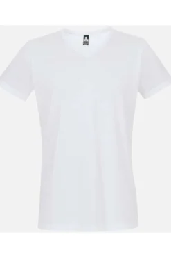 TRIGEMA Slim Fit T-Shirt V-Ausschnitt Weiss,Einfarbig