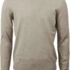 Stenströms Fitted Body Herren Pullover Rundhals Beige