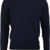 Stenströms Fitted Body Herren Pullover V-Ausschnitt Navy