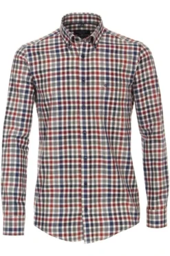 Casa Moda Casual Fit Hemd Blau/rot, Kariert
