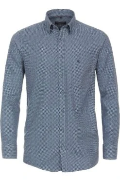 Casa Moda Casual Comfort Fit Hemd Blau, Gemustert