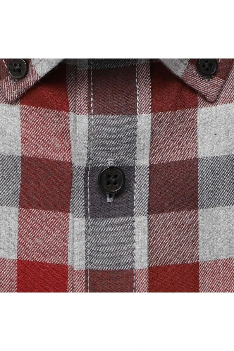 Casa Moda Casual Comfort Fit Hemd Rot, Kariert 4 Casa Moda Casual Comfort Fit Hemd Rot, Kariert – Bild 4