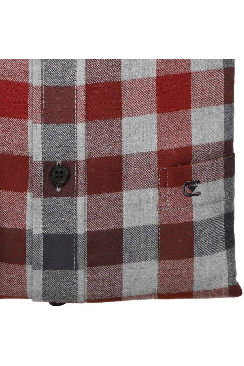 Casa Moda Casual Comfort Fit Hemd Rot, Kariert 5 Casa Moda Casual Comfort Fit Hemd Rot, Kariert – Bild 5