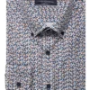Casa Moda Casual Comfort Fit Hemd Blau/braun, Gemustert