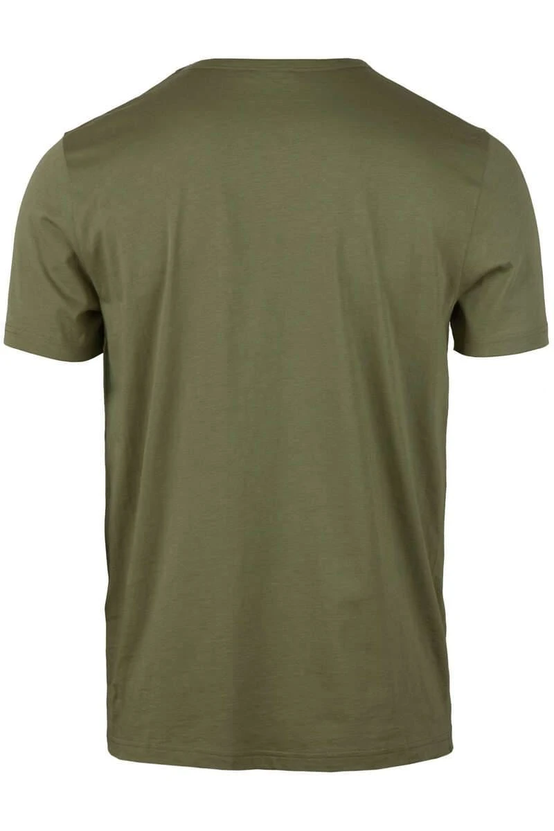 Stenströms T-Shirt Rundhals Oliv,Meliert 3 Stenströms T-Shirt Rundhals Oliv,Meliert – Bild 3