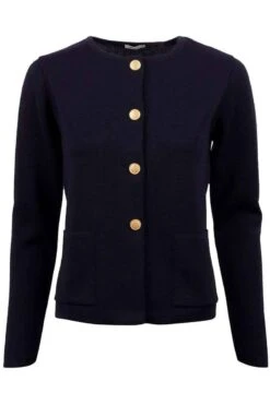 Stenströms Classic Fit Damen CardiganKnopfleiste Navy
