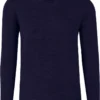 MAERZ Modern Fit Herren Pullover V-Ausschnitt Dunkellila