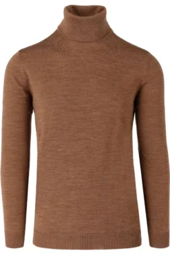 MAERZ Modern Fit Herren Rollkragenpullover Braun