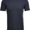 RAGMAN Body Fit T-Shirt Rundhals Dunkelblau,Einfarbig