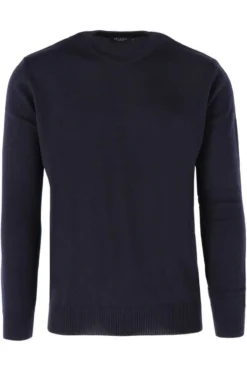 MAERZ Classic Fit Herren Pullover Rundhals Navy