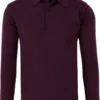 MAERZ Superwash Classic Fit Herren Pullover Polokragen Bordeaux