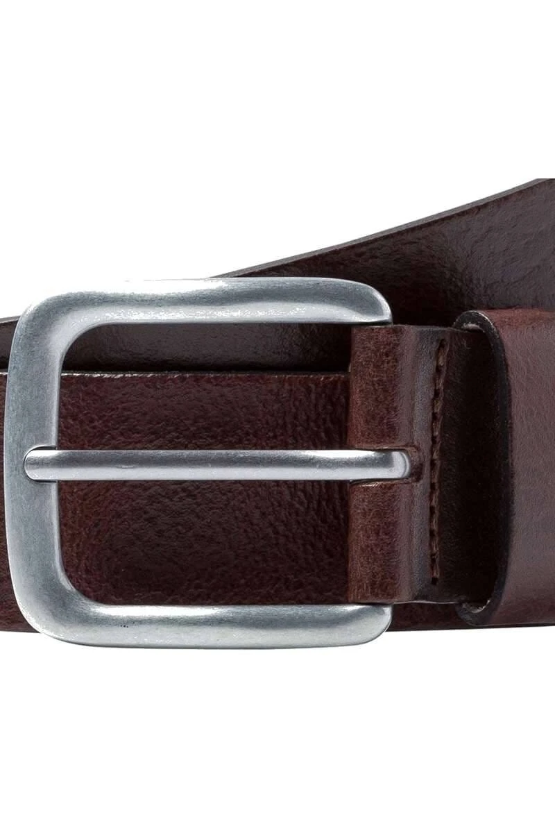 Brax Herren Gürtel Aus Echt Leder Dunkelbraun, Einfarbig 2 Brax Herren Gürtel Aus Echt Leder Dunkelbraun, Einfarbig – Bild 2