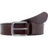 Brax Herren Gürtel Aus Echt Leder Dunkelbraun, Einfarbig