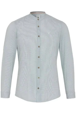 Pure Slim Fit Trachtenhemd Tanne, Gemustert