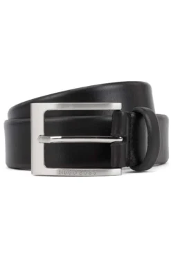 Hugo Boss BOSS Herren Gürtel Aus 100% Nappaleder3,5 Cm Schwarz, Einfarbig
