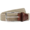 Hugo Boss BOSS Herren Gürtel Aus 65% Polypropylen / 35% Gummi3,0 Cm Beige, Gemustert