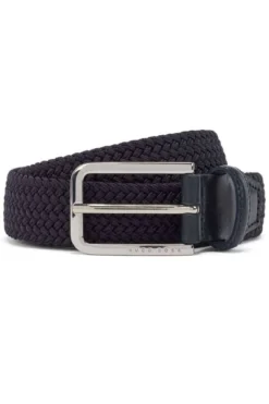 Hugo Boss BOSS Herren Gürtel Aus 65% Polypropylen / 35% Gummi3,0 Cm Navy, Gemustert