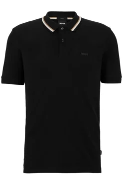 Hugo Boss BOSS Slim Fit Poloshirt Schwarz, Einfarbig