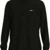 Hugo Boss BOSS P-JOE Regular Fit Hemd Schwarz, Einfarbig