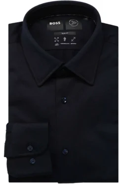Hugo Boss BOSS P-HANK Slim Fit Hemd Navy, Einfarbig