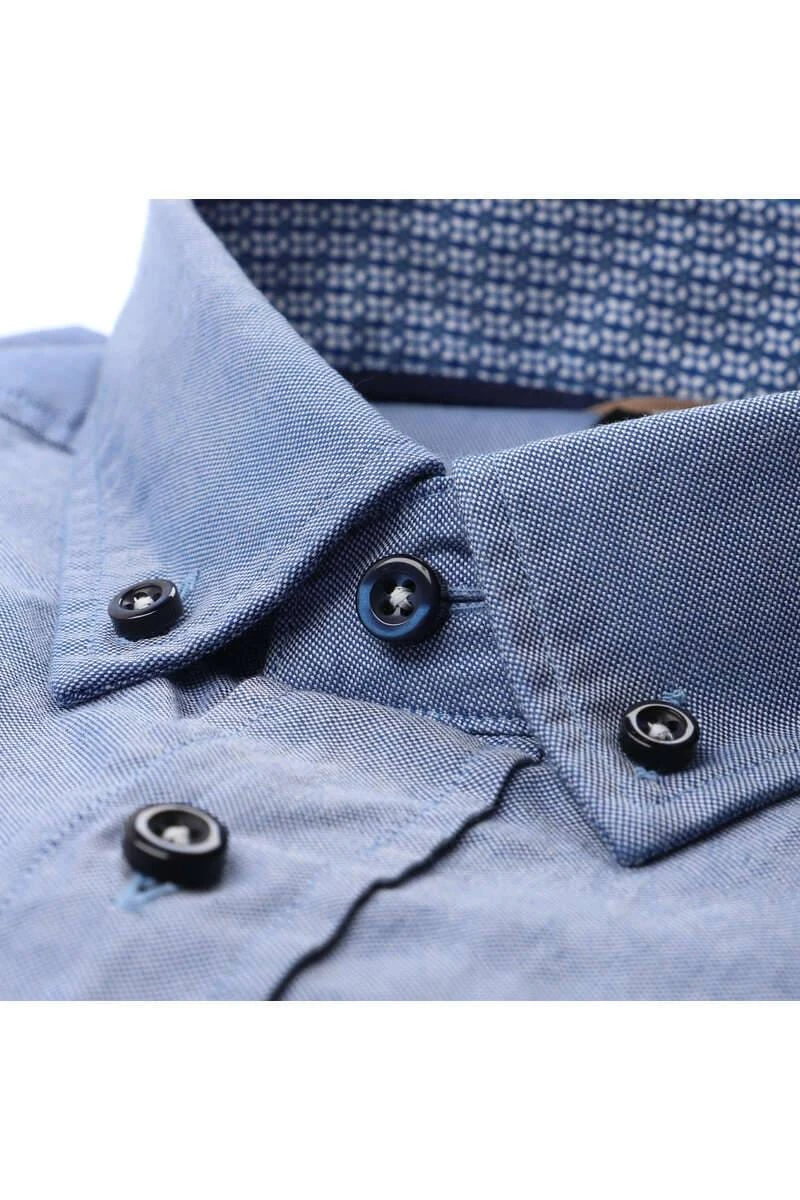 Hugo Boss BOSS C-HAL Regular Fit Hemd Mittelblau, Einfarbig 2 Hugo Boss BOSS C-HAL Regular Fit Hemd Mittelblau, Einfarbig – Bild 2