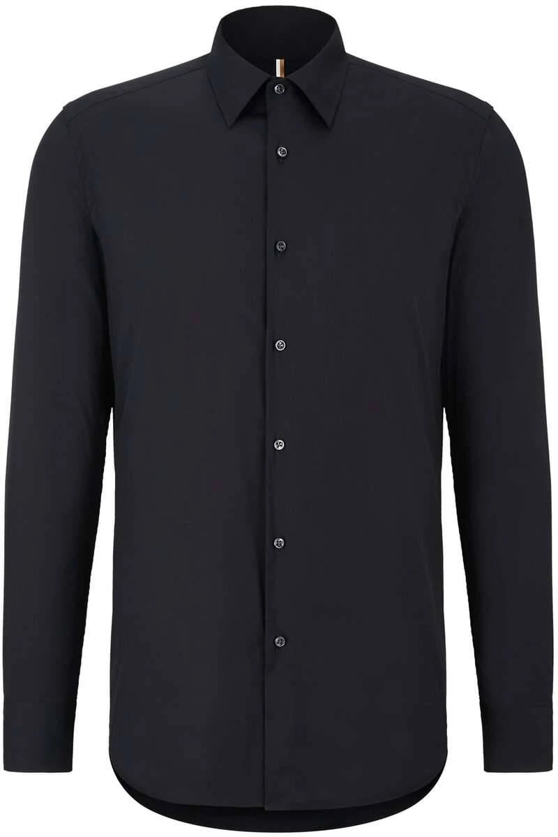 Hugo Boss BOSS Slim Fit Hemd Schwarz, Einfarbig