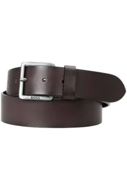 Hugo Boss BOSS Herren Gürtel Aus 100% Rindsleder4,0 Cm Braun, Einfarbig
