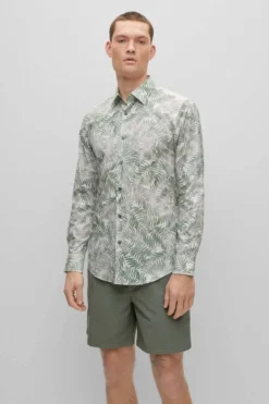 Hugo Boss BOSS Slim Fit Hemd Grün, Gemustert -Ausgewählte Bekleidungsgeschäfte 50490034 343 2 800 1200x1200