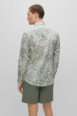 Hugo Boss BOSS Slim Fit Hemd Grün, Gemustert -Ausgewählte Bekleidungsgeschäfte 50490034 343 3 800 1200x1200